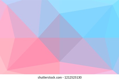 Light Blue, Red vector low poly texture. Creative illustration in halftone style with gradient. The template can be used as a background for cell phones.