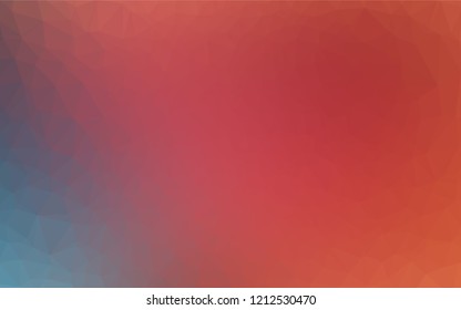 Light Blue, Red vector low poly layout. Geometric illustration in Origami style with gradient.  The elegant pattern can be used as part of a brand book.