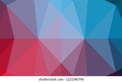 Light Blue, Red vector low poly texture. A sample with polygonal shapes. A completely new template for your business design.