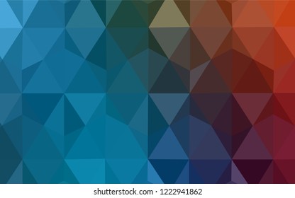 Light Blue, Red vector low poly layout. Colorful abstract illustration with triangles. Completely new template for your banner.