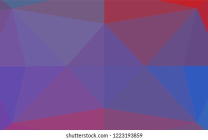 Light Blue, Red vector low poly layout. Colorful illustration in abstract style with gradient. Brand new style for your business design.