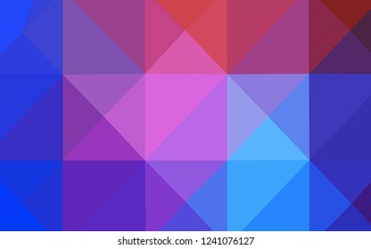 Light Blue, Red vector low poly layout. Elegant bright polygonal illustration with gradient. The polygonal design can be used for your web site.