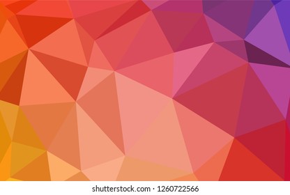 Light Blue, Red vector low poly texture. Triangular geometric sample with gradient.  New template for your brand book.