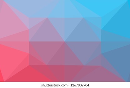 Light Blue, Red vector low poly layout. Modern geometrical abstract illustration with gradient. Brand new style for your business design.