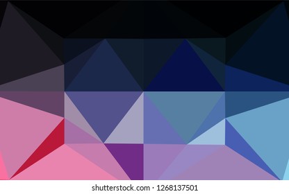 Light Blue, Red vector low poly cover. Shining colored illustration in a Brand new style. A completely new design for your business.