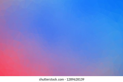 Light Blue, Red vector low poly cover. Shining colored illustration in a Brand new style. The best triangular design for your business.
