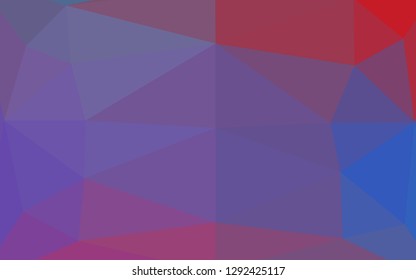 Light Blue, Red vector low poly cover. Glitter abstract illustration with an elegant design. Polygonal design for your web site.