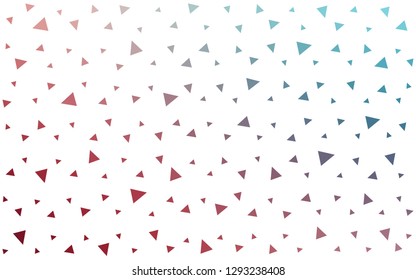 Light Blue, Red vector  low poly background. Triangular geometric sample with gradient.  Textured pattern for your backgrounds.