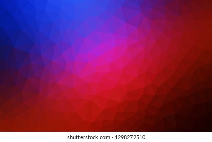 Light Blue, Red vector low poly layout. Elegant bright polygonal illustration with gradient. New template for your brand book.