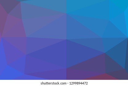 Light Blue, Red vector low poly cover. Colorful abstract illustration with gradient. Triangular pattern for your business design.