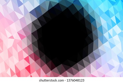 Light Blue, Red vector low poly layout. An elegant bright illustration with gradient. New texture for your design.
