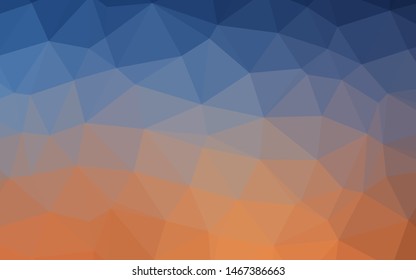 Light Blue, Red vector low poly cover. Brand new colorful illustration in with gradient. Triangular pattern for your business design.