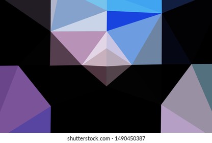 Light Blue, Red vector low poly cover. Modern geometrical abstract illustration with gradient. Textured pattern for background.