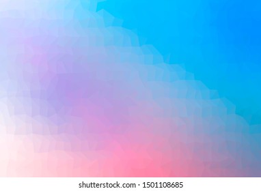 Light Blue, Red vector low poly layout. Shining illustration, which consist of triangles. Completely new design for your business.