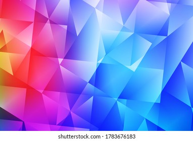Light Blue, Red vector low poly texture. Creative geometric illustration in Origami style with gradient. Brand new design for your business.