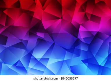 Light Blue, Red vector low poly texture. Polygonal abstract illustration with gradient. Brand new style for your business design.