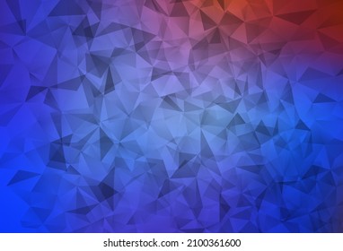 Hellblau, roter Vektor Low-Poly-Layout. Abstrakte Illustration mit eleganten Dreiecken. Neuer Stil für Ihr Business-Design.