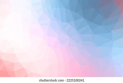 Light Blue, Red vector low poly texture. Creative illustration in halftone style with gradient. The best triangular design for your business.