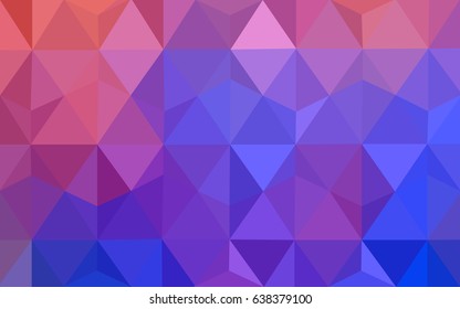 Light Blue, Red vector Low poly crystal background. Polygon design pattern. Low poly illustration, low polygon background.