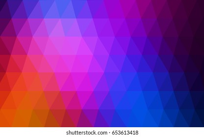 Light Blue, Red vector Low poly crystal background. Polygon design pattern. Low poly illustration, low polygon background.
