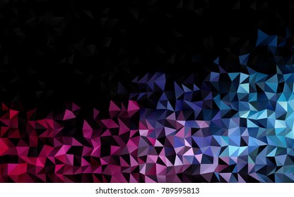 Light Blue, Red vector low poly pattern. Geometric illustration in Origami style with gradient.  The polygonal design can be used for your web site.