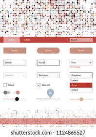 Light Blue, Red vector Material Design Kit with dots. Decorative ui kit design in abstract style with colorful dots. This sample is for your landing page.