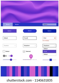 Light Blue, Red vector Material Design Kit with liquid shapes. Colorful abstract illustration with gradient lines. This template you can use for landing pages.