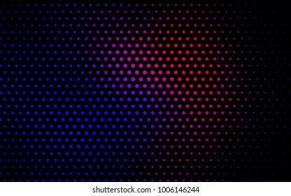 Light Blue, Red vector modern geometrical circle abstract background. Dotted texture template. Geometric pattern in halftone style with gradient. 