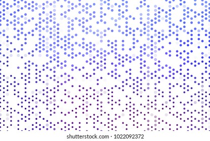 Light Blue, Red vector modern geometrical circle abstract background. Dotted texture template. Geometric pattern in halftone style with gradient. 