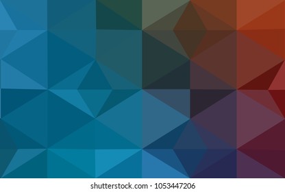Light Blue, Red vector modern geometrical abstract background. Texture, new background. Geometric background in Origami style with gradient. 