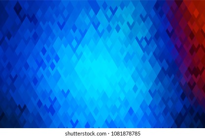 Light Blue, Red vector modern geometrical background. Abstract template. Geometric pattern in square style with gradient.