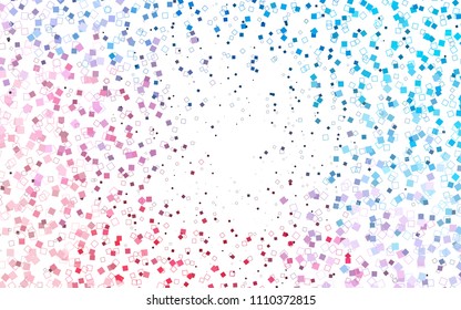Light Blue, Red vector modern geometrical background. Abstract template. Geometric pattern in square style with gradient.
