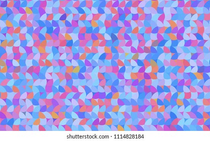 Light Blue, Red vector modern geometrical circle abstract background. Dotted texture template. Geometric pattern in halftone style with gradient. 