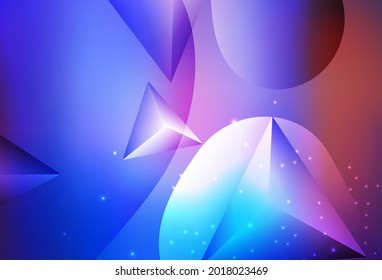 Light Blue, Red vector Modern abstract colorful illustration with spheres and lines. Modern abstract illustration with colorful water drops. Elegant design for wallpapers.