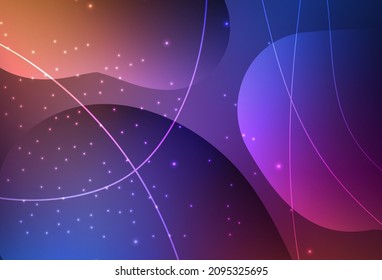 Light Blue, Red vector Modern abstract illustration with colorful dots, lines. Blurred bubbles on abstract background with colorful gradient. Base for booklets, leaflets
