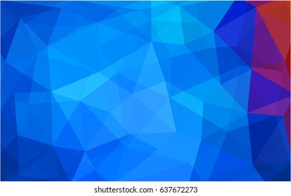 Light Blue, Red vector modern geometrical abstract background. Texture, new background. Geometric background in Origami style with gradient. 