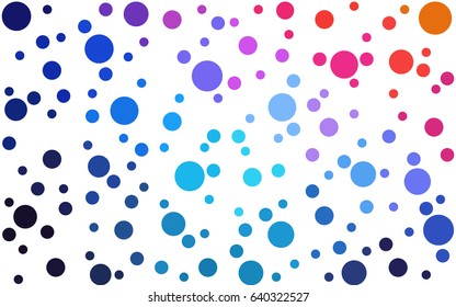 Light Blue, Red vector modern geometrical circle abstract background. Dotted texture template. Geometric pattern in halftone style with gradient. 