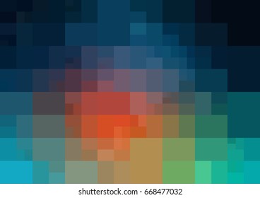 Light Blue, Red vector modern geometrical abstract background. Texture template. Geometric pattern in Origami style with gradient. 