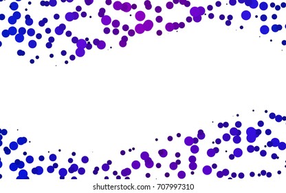 Light Blue, Red vector modern geometrical circle abstract background. Dotted texture template. Geometric pattern in halftone style with gradient. 