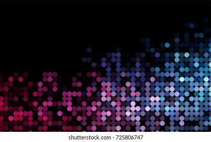 Light Blue, Red vector modern geometrical circle abstract background. Dotted texture template. Geometric pattern in halftone style with gradient. 