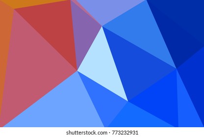 Light Blue, Red vector modern geometrical abstract background. Texture, new background. Geometric background in Origami style with gradient. 