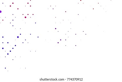 Light Blue, Red vector modern geometrical circle abstract background. Dotted texture template. Geometric pattern in halftone style with gradient. 