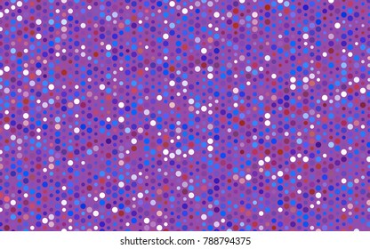 Light Blue, Red vector modern geometrical circle abstract background. Dotted texture template. Geometric pattern in halftone style with gradient. 