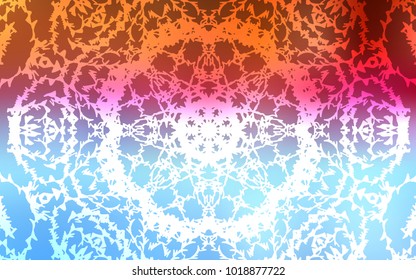 Light Blue, Red vector natural abstract pattern. Colorful abstract illustration with lines drawn by child in Asian style. The template can be used as a background for cell phones.