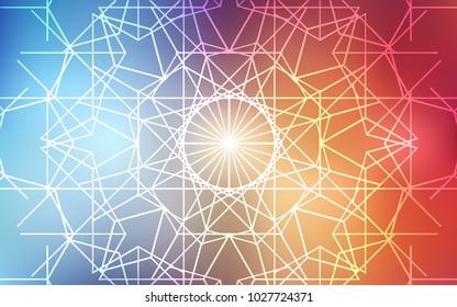Light Blue, Red vector natural abstract design. Doodle illustration made by child in Origami style with gradient. The completely new template can be used for your brand book.