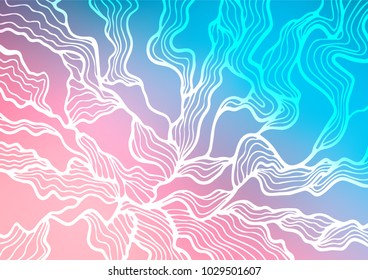 Light Blue, Red vector natural elegant pattern. Blurred decorative design in Indian style with Zen tangles. The pattern can be used for heads of websites and designs.