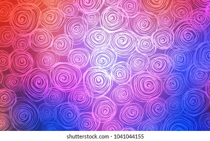 Light Blue, Red vector natural elegant background. Roses on blurred abstract background with gradient. The elegant pattern can be used as a part of a brand book.