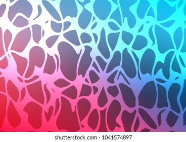 Light Blue, Red vector natural abstract texture. A vague abstract illustration with doodles in Indian style. The best blurred design for your business.