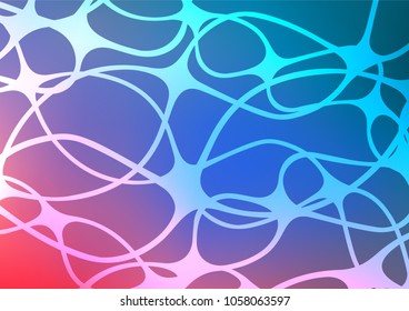 Light Blue, Red vector natural elegant background. Blurred decorative design in Indian style with Zen tangles. The completely new template can be used for your brand book.