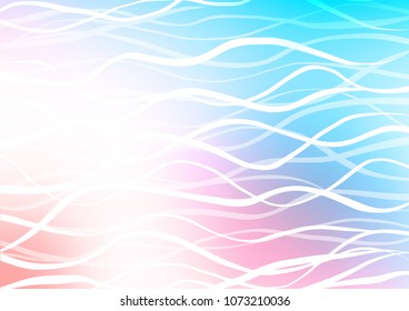 Light Blue, Red vector natural elegant pattern. A vague abstract illustration with doodles in Indian style. The elegant pattern can be used as a part of a brand book.